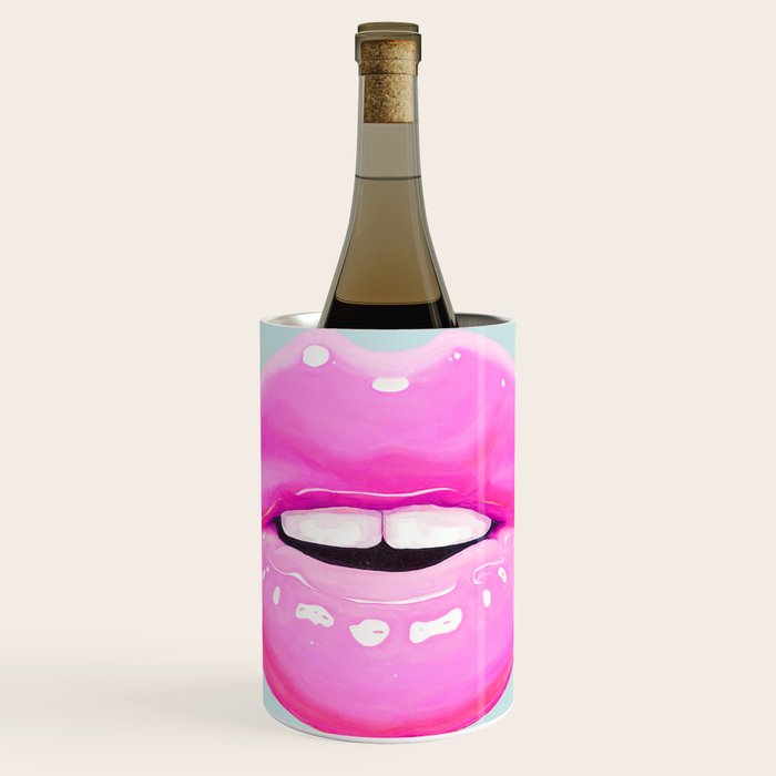 Fashion Pink Lips Wine Chiller