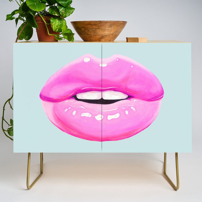 Fashion pink lips Credenza Gallery Image 1