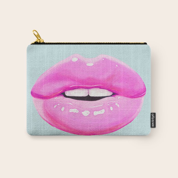Fashion pink lips Carry All Pouch Gallery Image 1