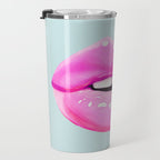 Fashion pink lips Travel Mug Gallery Image 3