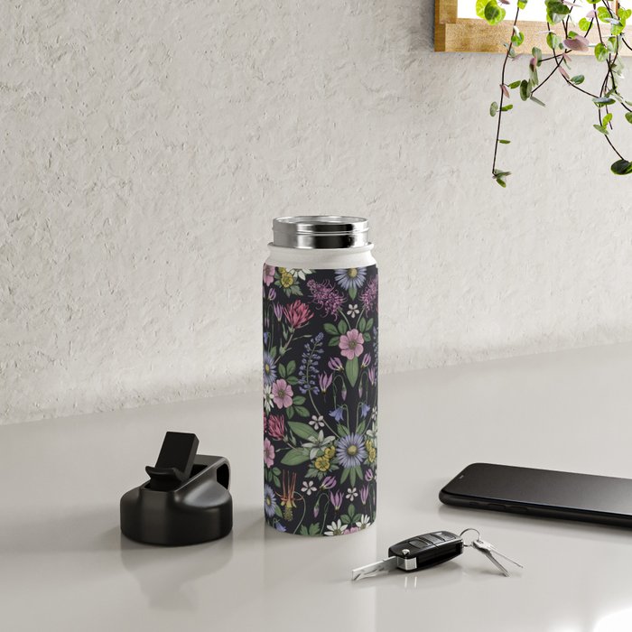 Mount Rainier Wildflowers Water Bottle Gallery Image 4