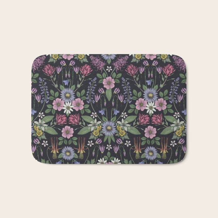 Mount Rainier Wildflowers Bath Mat Gallery Image 1