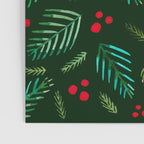 Christmas tree branches and berries - green Poster Gallery Image 3