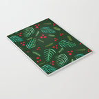 Christmas tree branches and berries - green Notebook Gallery Image 3
