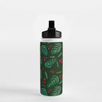 Christmas tree branches and berries - green Water Bottle Gallery Image 2
