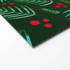 Christmas tree branches and berries - green Welcome Mat Gallery Image 2