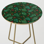 Christmas tree branches and berries - green Side Table Gallery Image 2