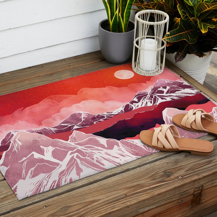 Scarlet Glow Outdoor Rug Gallery Image 2