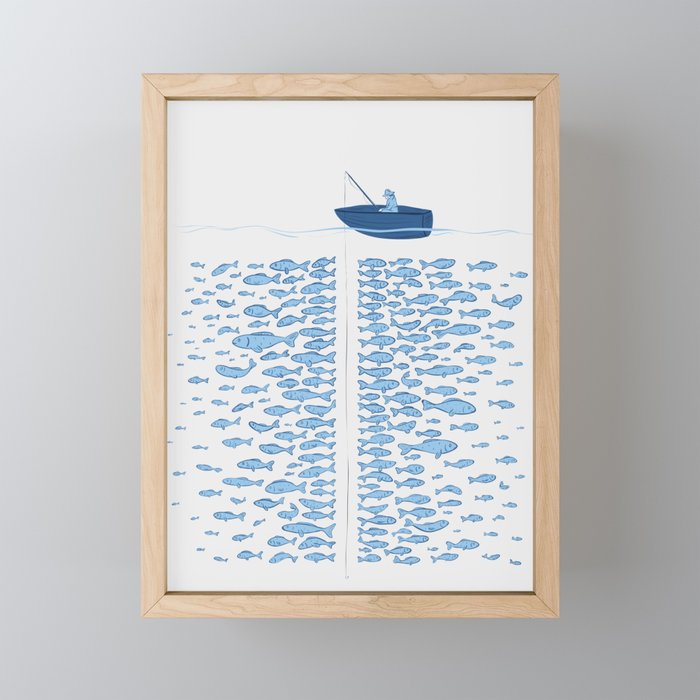 217 Finicky Fish (plenty of fish in the sea) Mini Art Print Gallery Image 1