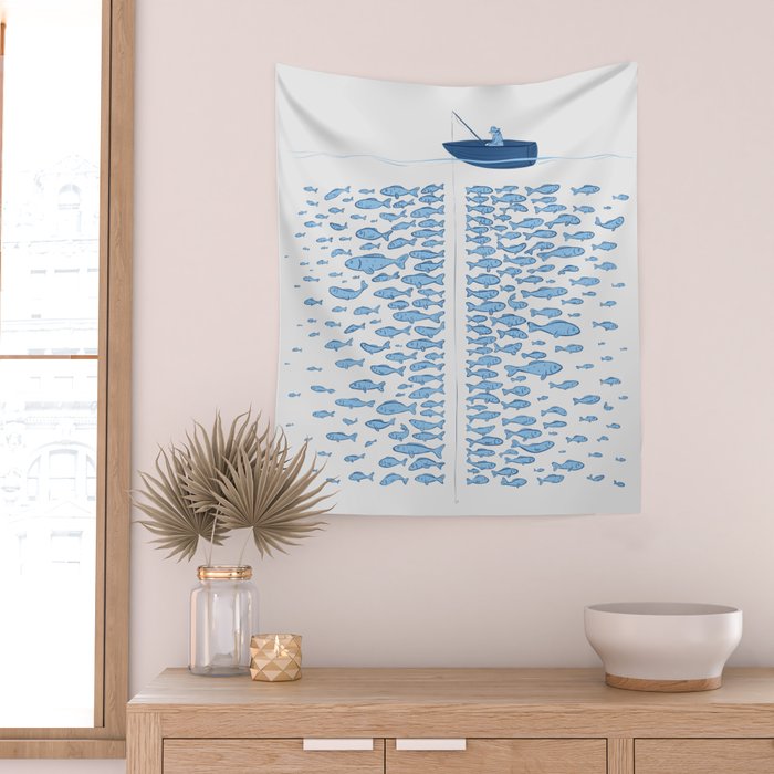 217 Finicky Fish (plenty of fish in the sea) Wall Tapestry Gallery Image 2