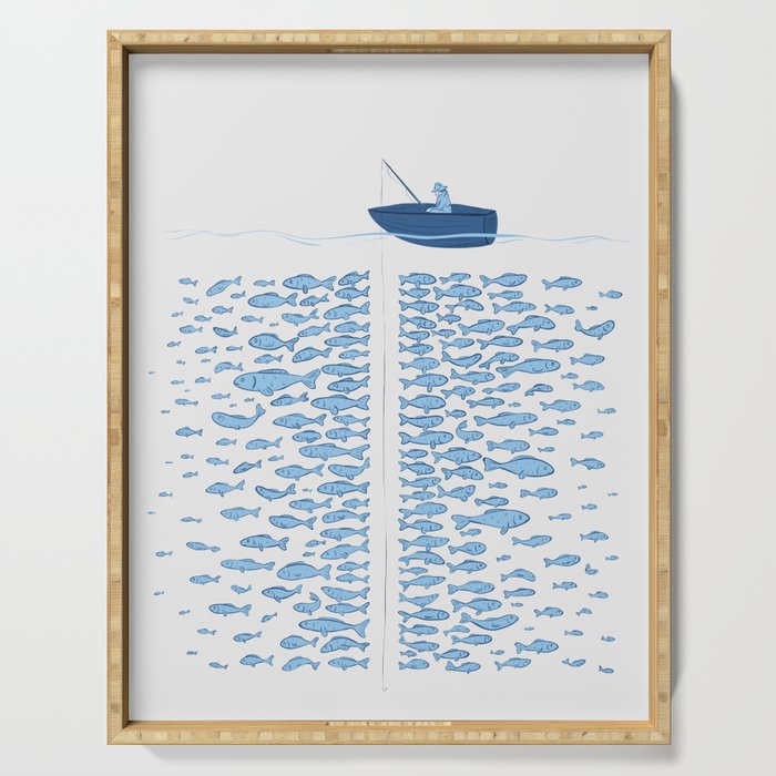 217 Finicky Fish (plenty of fish in the sea) Serving Tray Gallery Image 1