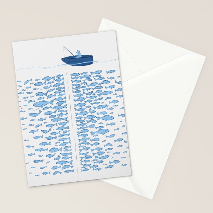 217 Finicky Fish (plenty of fish in the sea) Stationery Card Gallery Image 2