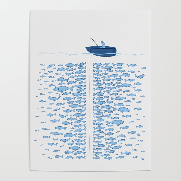217 Finicky Fish (plenty of fish in the sea) Poster – Society6