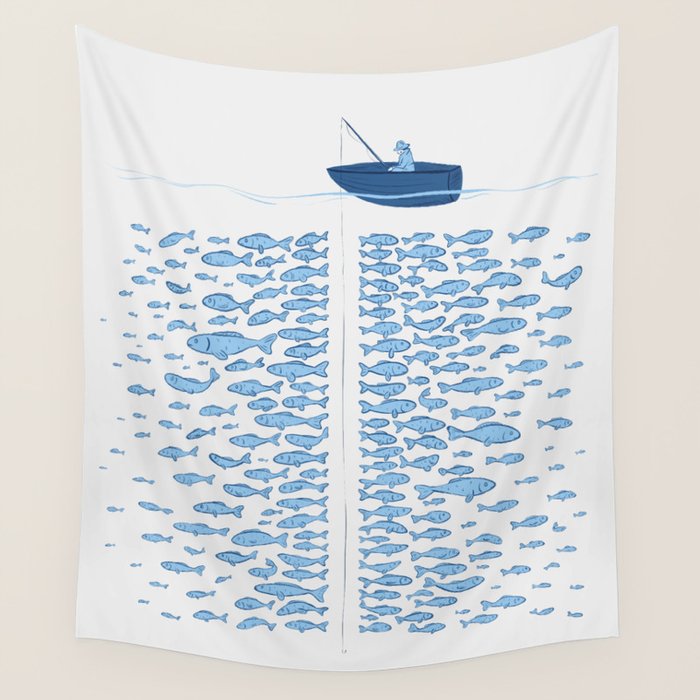 217 Finicky Fish (plenty of fish in the sea) Wall Tapestry Gallery Image 4