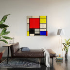 Mondrian Wood Wall Art Gallery Image 2