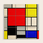 Mondrian Wood Wall Art Gallery Image 1