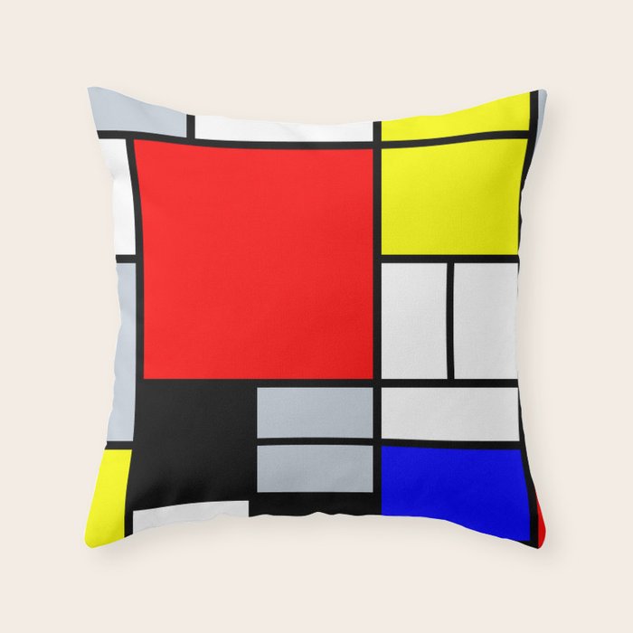 Mondrian Throw Pillow Gallery Image 1