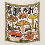Mushrooms of Maine Wall Tapestry Gallery Image 4