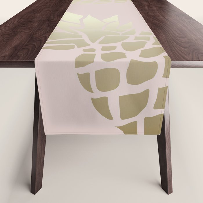 Glam, Pineapple Art, Pink Aesthetic with Gold Table Runner Gallery Image 1