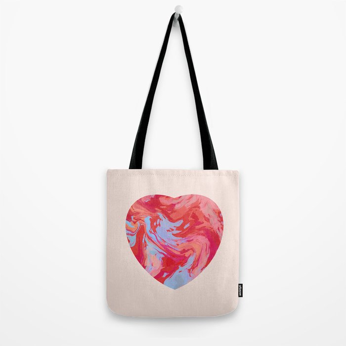 Heart and love retro psychedelic, valentine's day Tote Bag Gallery Image 2