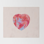 Heart and love retro psychedelic, valentine's day Throw Blanket Gallery Image 2