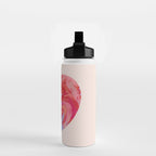 Heart and love retro psychedelic, valentine's day Water Bottle Gallery Image 2
