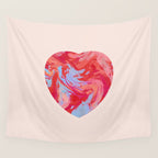 Heart and love retro psychedelic, valentine's day Wall Tapestry Gallery Image 4