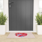 Heart and love retro psychedelic, valentine's day Welcome Mat Gallery Image 3