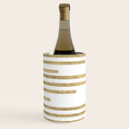Abstract minimalist white gold geometrical lines Wine Chiller Gallery Image 2