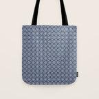 Nouveau Spanish Tile Pattern in Nautical Navy Blue and White Tote Bag Gallery Image 1