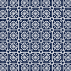 Nouveau Spanish Tile Pattern in Nautical Navy Blue and White Coffee Mug Gallery Image 2