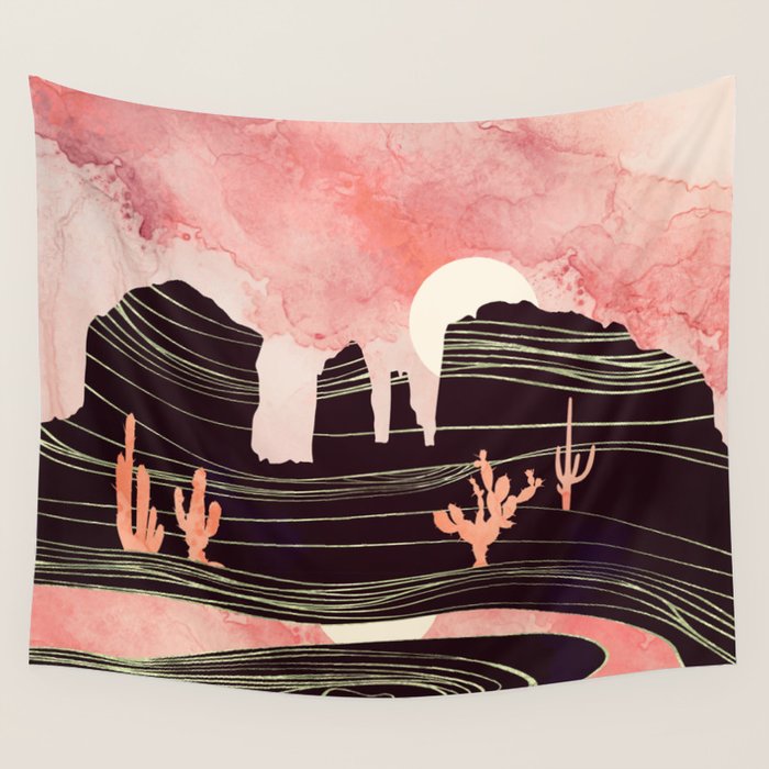 Rose Desert Wall Tapestry Gallery Image 1