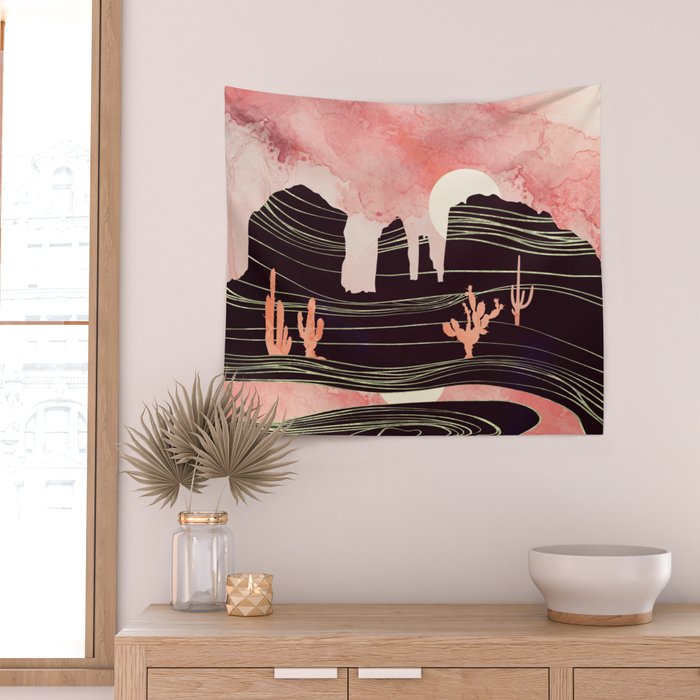 Rose Desert Wall Tapestry Gallery Image 2