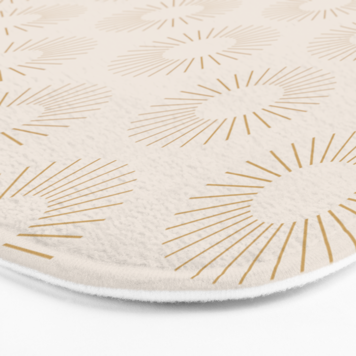 Minimalist Sunray Pattern XIV Natural Neutral Bath Mat Gallery Image 3