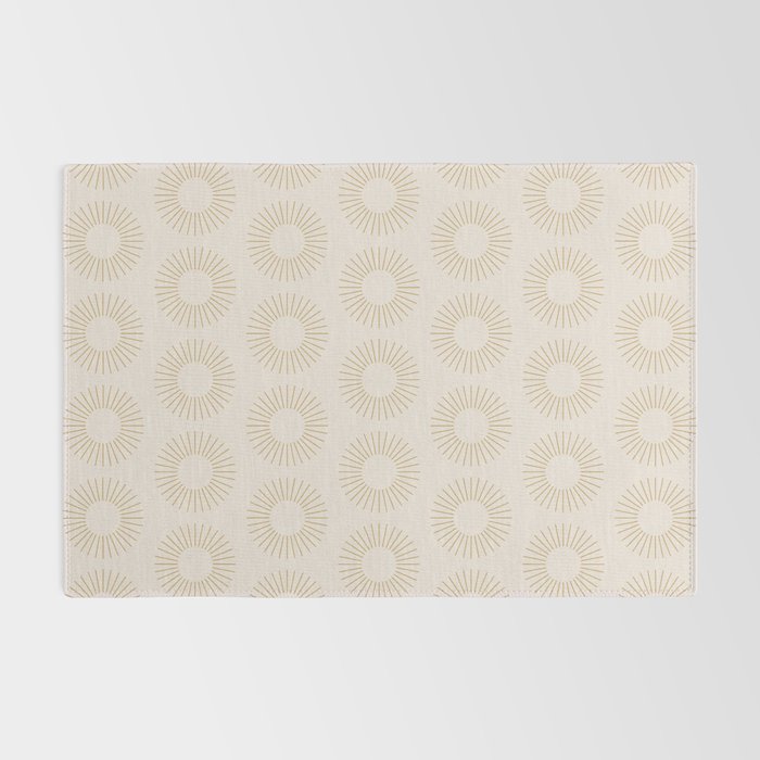 Minimalist Sunray Pattern XIV Natural Neutral Rug Gallery Image 2