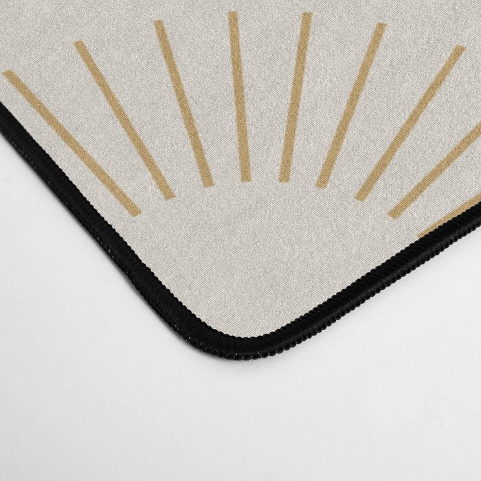 Minimalist Sunray Pattern XIV Natural Neutral Desk Mat Gallery Image 4