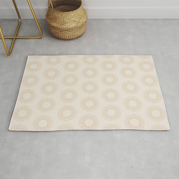 Minimalist Sunray Pattern XIV Natural Neutral Rug Gallery Image 1