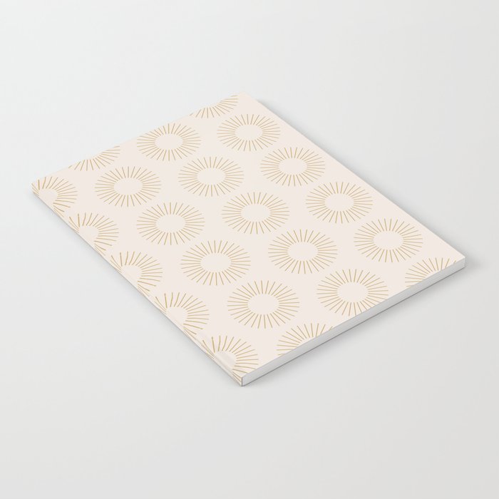 Minimalist Sunray Pattern XIV Natural Neutral Notebook Gallery Image 2