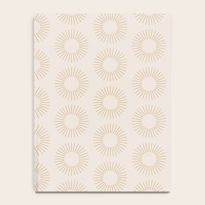 Minimalist Sunray Pattern XIV Natural Neutral Notebook Gallery Image 4