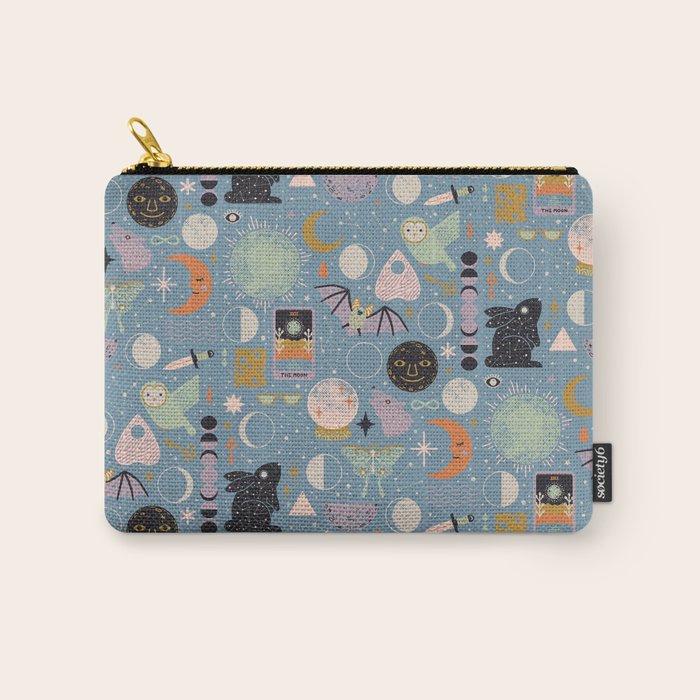 Lunar Pattern: Blue Moon Carry All Pouch Gallery Image 1