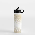 Palm leaf synchronicity - gold Water Bottle Gallery Image 1