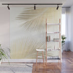 Palm leaf synchronicity - gold Wall Mural Gallery Image 1
