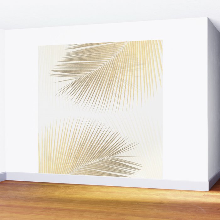 Palm leaf synchronicity - gold Wall Mural Gallery Image 2