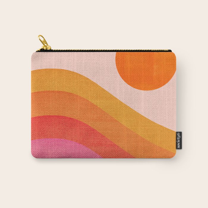 Abstraction_SUNSET_OCEAN_COLOR_POP_ART_Minimalism_009D Carry All Pouch Gallery Image 1