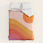 Abstraction_SUNSET_OCEAN_COLOR_POP_ART_Minimalism_009D Duvet Cover Gallery Image 6