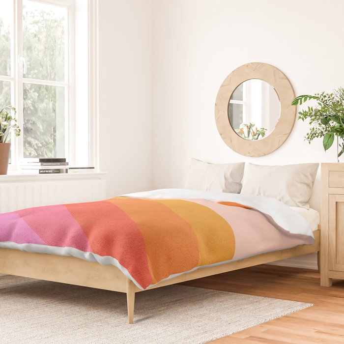 Abstraction_SUNSET_OCEAN_COLOR_POP_ART_Minimalism_009D Duvet Cover Gallery Image 2