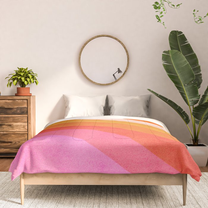 Abstraction_SUNSET_OCEAN_COLOR_POP_ART_Minimalism_009D Comforter Gallery Image 3