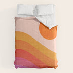 Abstraction_SUNSET_OCEAN_COLOR_POP_ART_Minimalism_009D Comforter Gallery Image 6