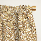 Trendy Gold Glitter and Leopard Print Gradient Window Curtain Gallery Image 2