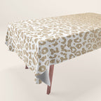 Trendy Gold Glitter and Leopard Print Gradient Tablecloth Gallery Image 1